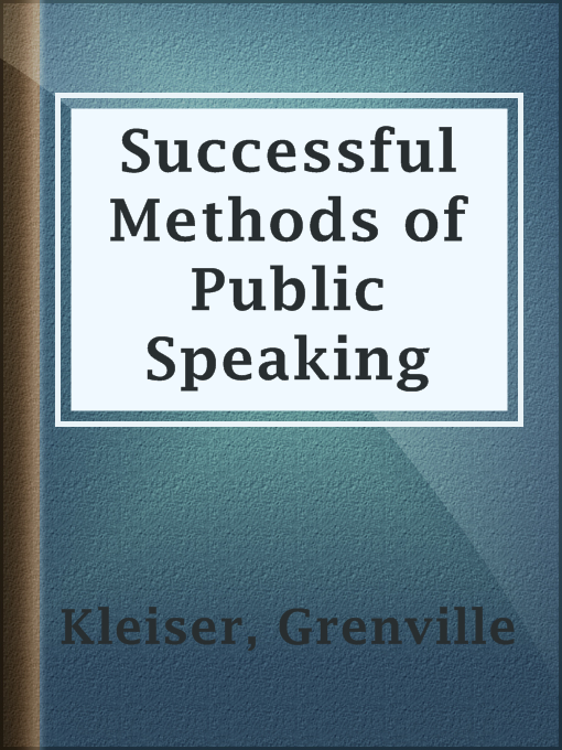 Cover image for Successful Methods of Public Speaking